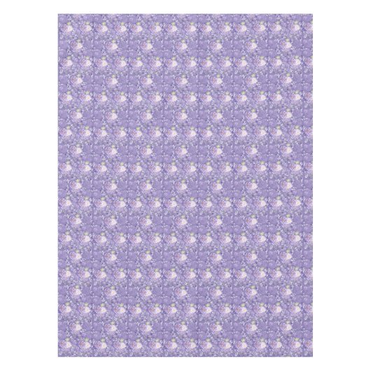 草木花の水彩模様 テーブルクロス (正面)