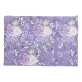 草木花の水彩模様 枕カバー (裏面)