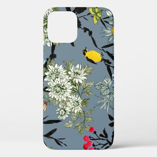 草木花ローワンシームレス背景 Case-Mate iPhoneケース (裏面)