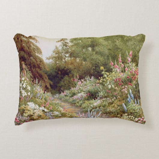 草本のボーダー アクセントクッション (正面)