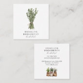 草本植物の水彩 スクエア名刺 (正面/裏面)