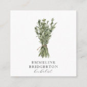 草本植物の水彩 スクエア名刺 (正面)