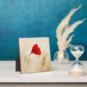 草独身の畑の赤いポピー フォトプラーク (インサイチュ)