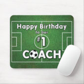 草球付きサッカーコーチ誕生日 マウスパッド (マウス)