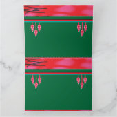 草絵を描畑の蛙 サンキューカード (内部)