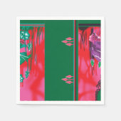 草絵を描畑の蛙 スタンダードカクテルナプキン (正面)