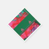 草絵を描畑の蛙 スタンダードカクテルナプキン (角)