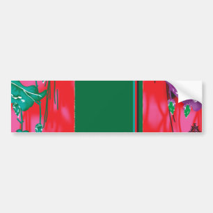 草絵を描畑の蛙 バンパーステッカー