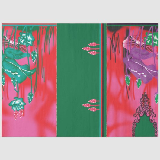 草絵を描畑の蛙 薄葉紙 (正面)