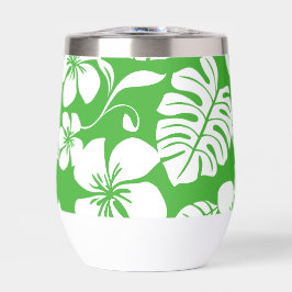 草緑色のピンクのビキニ模様