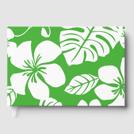 草緑色のピンクのビキニ模様 ゲストブック (正面)