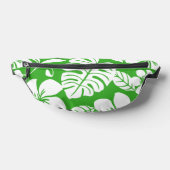 草緑色のピンクのビキニ模様 ファニーパック (レイダウン)