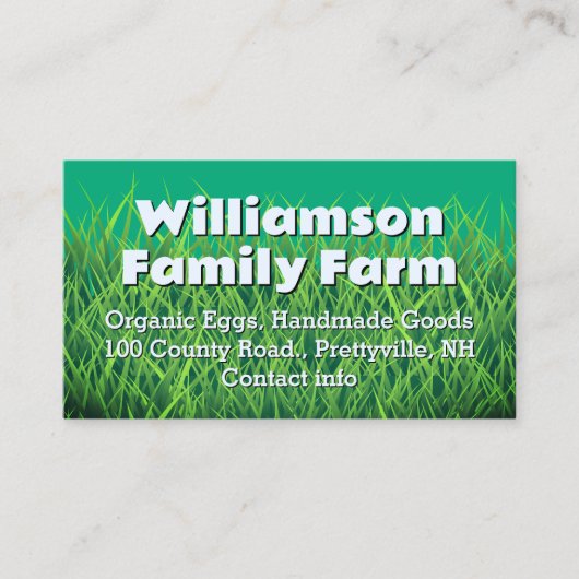 草自然農業名刺 名刺 (正面)