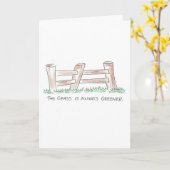 草色の勇気付けられる カード (黄色い花)