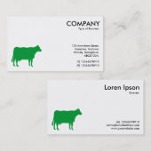 草色牛記号-白 名刺 (正面/裏面)