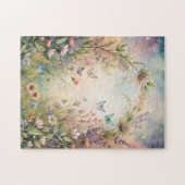 草花と蝶 ジグソーパズル (横)