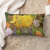 草花の座布団 ランバークッション (ブランケット)