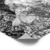 草花の老人デジタルアート ポスター (角)