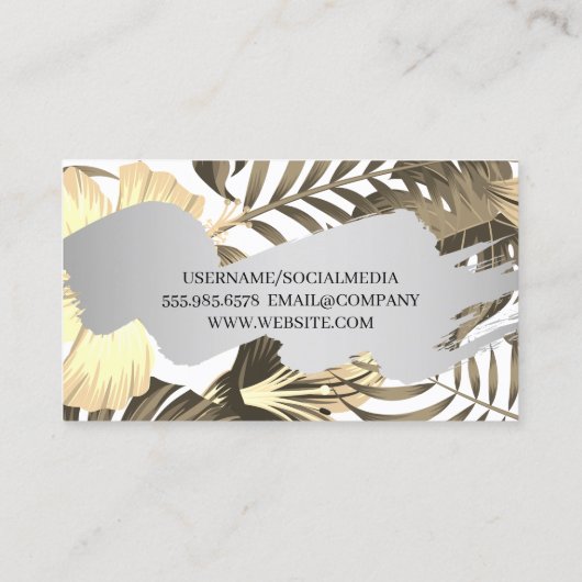 草花の背景 名刺 (裏面)