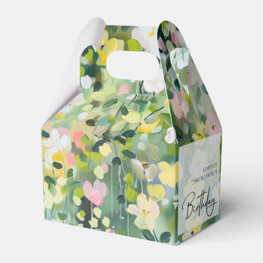 草花エレガント誕生日 フェイバーボックス (正面サイド)