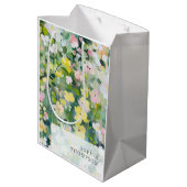 草花エレガント誕生日 ミディアムペーパーバッグ (裏面アングル)