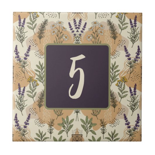 草花カスタマイズ可能なセラミックタイル タイル (正面)