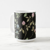 草花クローバープリントカントリーハウス コーヒーマグカップ (正面左)