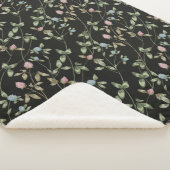 草花クローバープリントカントリーハウス シェルパブランケット (3/4)