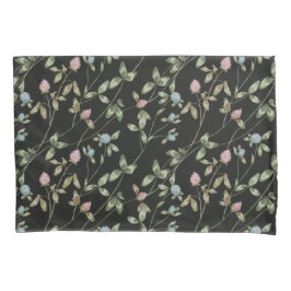 草花クローバープリントカントリーハウス 枕カバー