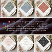 草花結婚の名前 縁ありカクテルナプキン