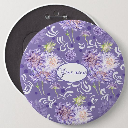 草花 缶バッジ (正面&裏面)