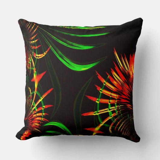 草葉の花か少し切り込んだ「火花」? クッション (正面)