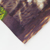 草葺き屋根の小屋 フリースブランケット (角)