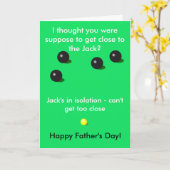 草野球、ショートマットボウリング 父の日カード カード (黄色い花)