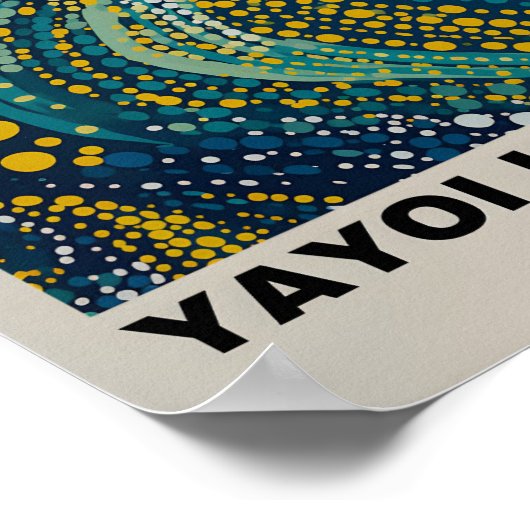 草間彌生インスパイア抽象芸術プリント ポスター (角)