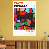 草間彌生展ポスター1枚Aに埋められた キャンバスプリント (インサイチュ (リビング))