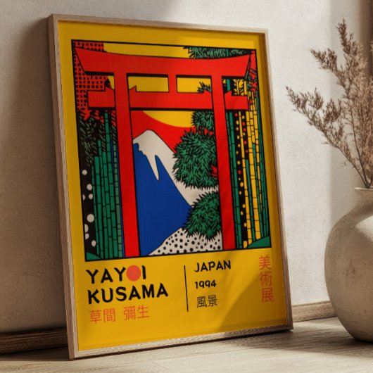 草間彌生 鳥居門 日本展 ポスター