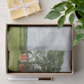 草頭が切れる畑の大きな赤納屋 薄葉紙 (ギフト)