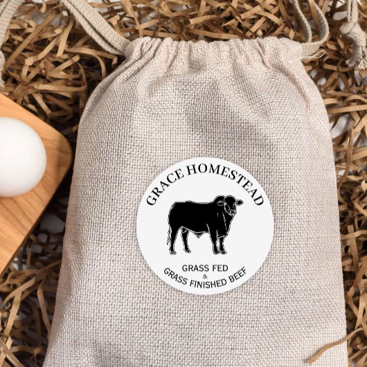 草食べ物を与え牛名農家市場製品 ラウンドシール