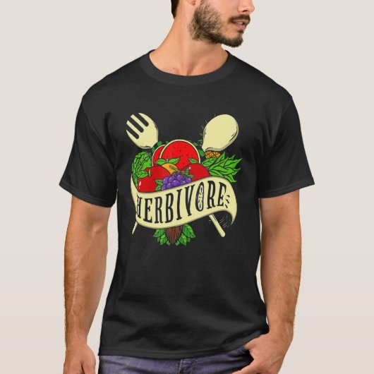 草食主義者 ヴィーガン ヴィーガニズム ファッション Tシャツ (正面)