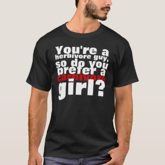 草食動物の人、canivoreの女の子 tシャツ