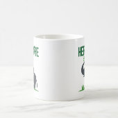 草食動物の象 植物を食べる コーヒーマグカップ (中央)