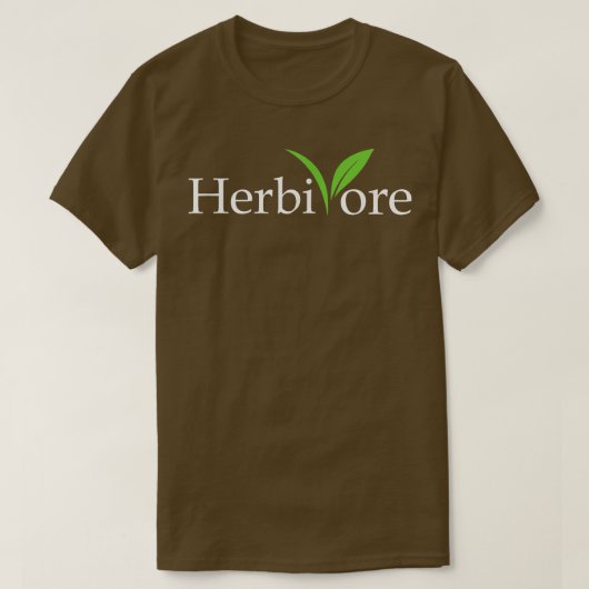 草食動物ベジタリアン植物 Tシャツ (デザイン正面)