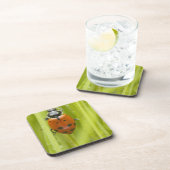 草、クローズアップのてんとう虫 コースター (右側)