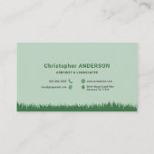 草、木のシルエット – アーボリスト&ランドスキャパー 名刺 (裏面)