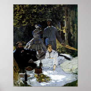 草(Le dejeunerrのsurのl'herbe)の昼食会 ポスター