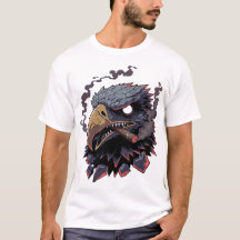 荒々しいストーンイーグルマスコットTシャツ