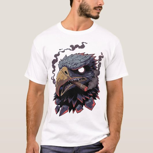 荒々しいストーンイーグルマスコットTシャツ Tシャツ (正面)