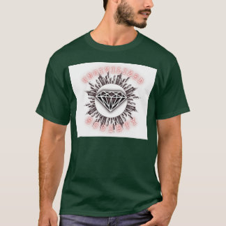 荒々しいダイヤモンドシティのレトロデザイン Tシャツ
