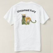 荒々しい怒り吠えるトラ グラフィックTシャツ Tシャツ (デザイン裏面)